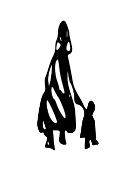 A Silhouette Of A Child And A Tree