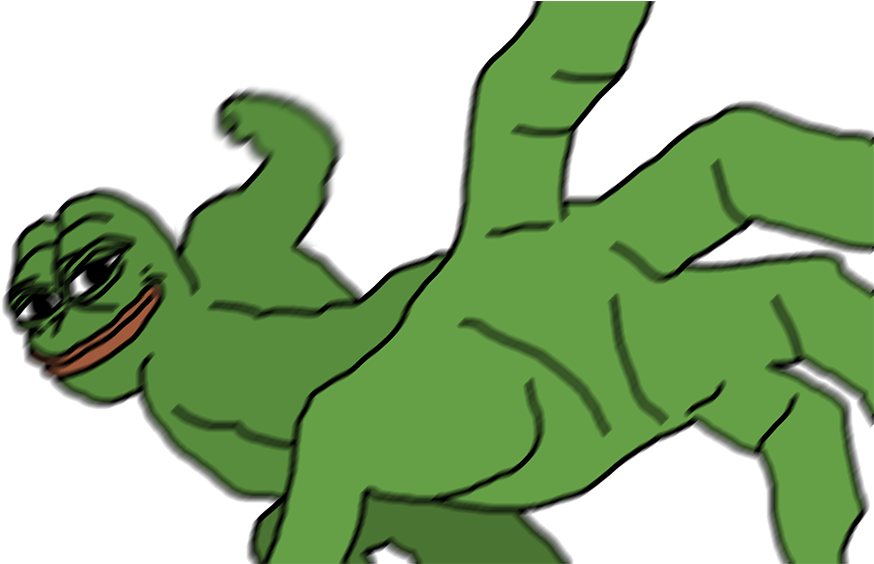 A Green Monster With Arms Spread Out