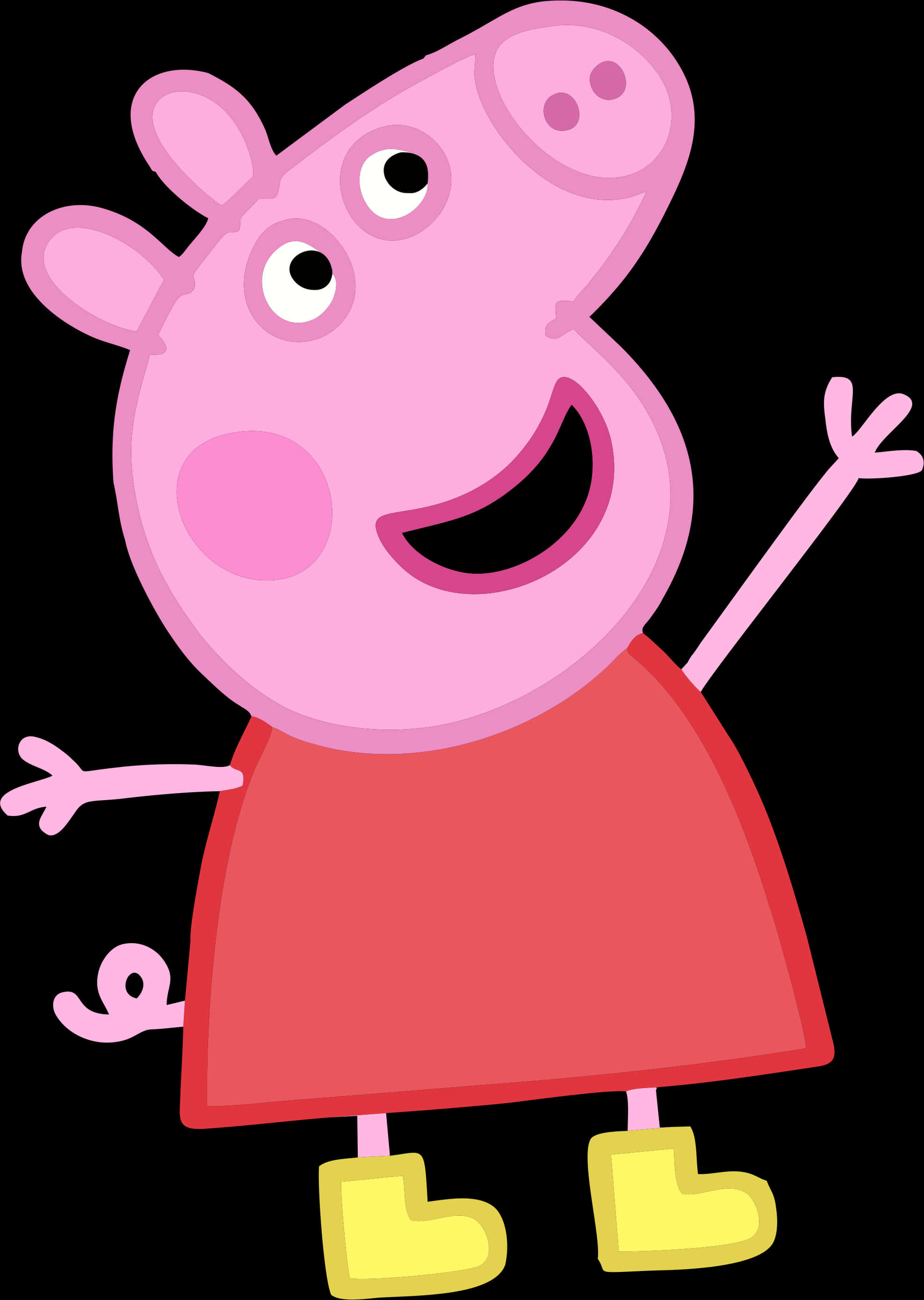 A Cartoon Of A Pig
