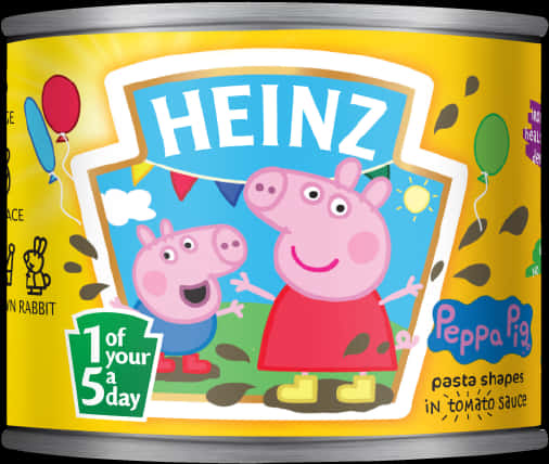 A Can Of Food With Cartoon Characters