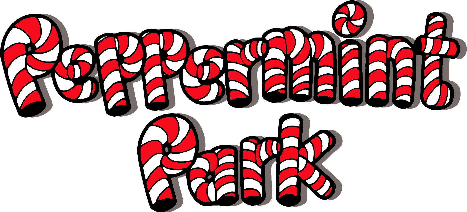 A Red And White Striped Letters