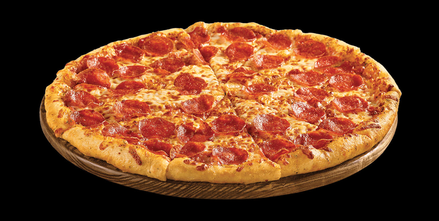 Pepperoni Pizza On Tray