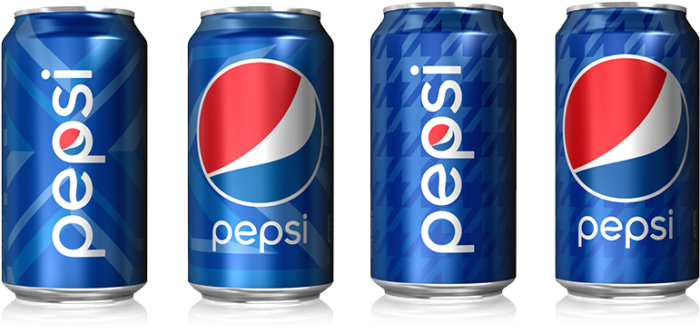 A Blue And Red Soda Cans