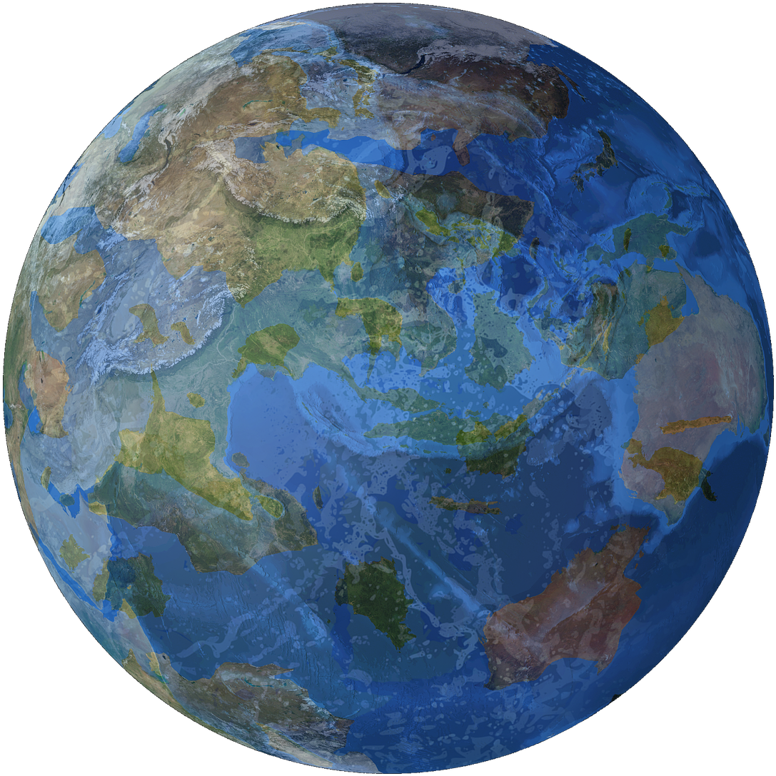A Planet Earth With Continents And Continents