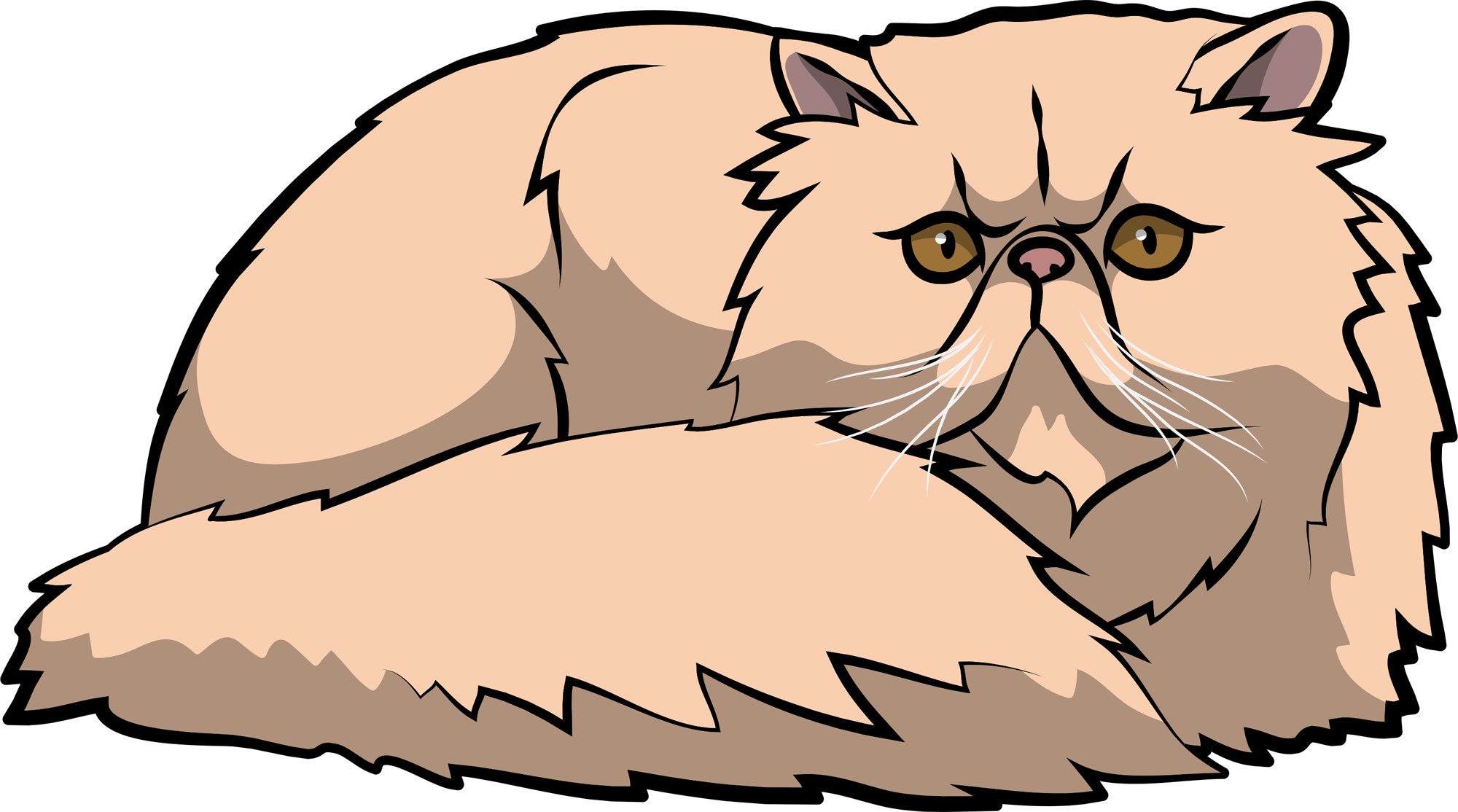 Persian Cat Cartoon, Hd Png Download