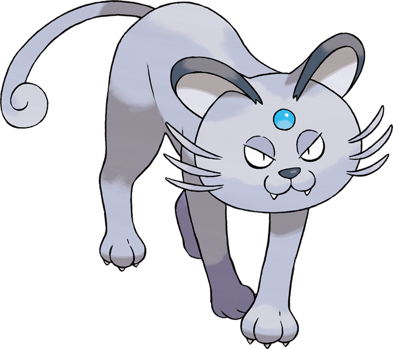A Cartoon Cat With A Blue Gem On Its Head
