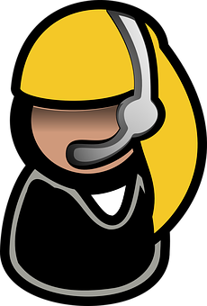 A Cartoon Of A Man Wearing A Yellow Helmet