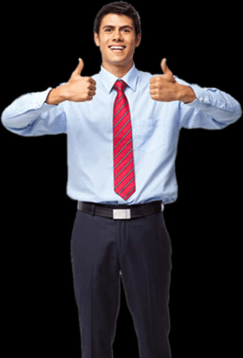 Male Person Doing Thumbs Up