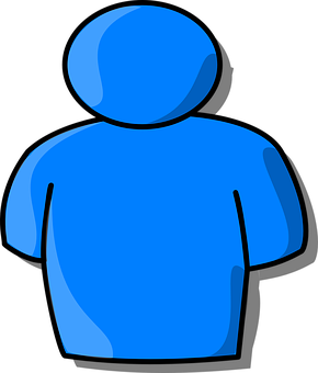 A Blue Figure With Black Background