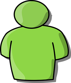 A Green Person With Black Background