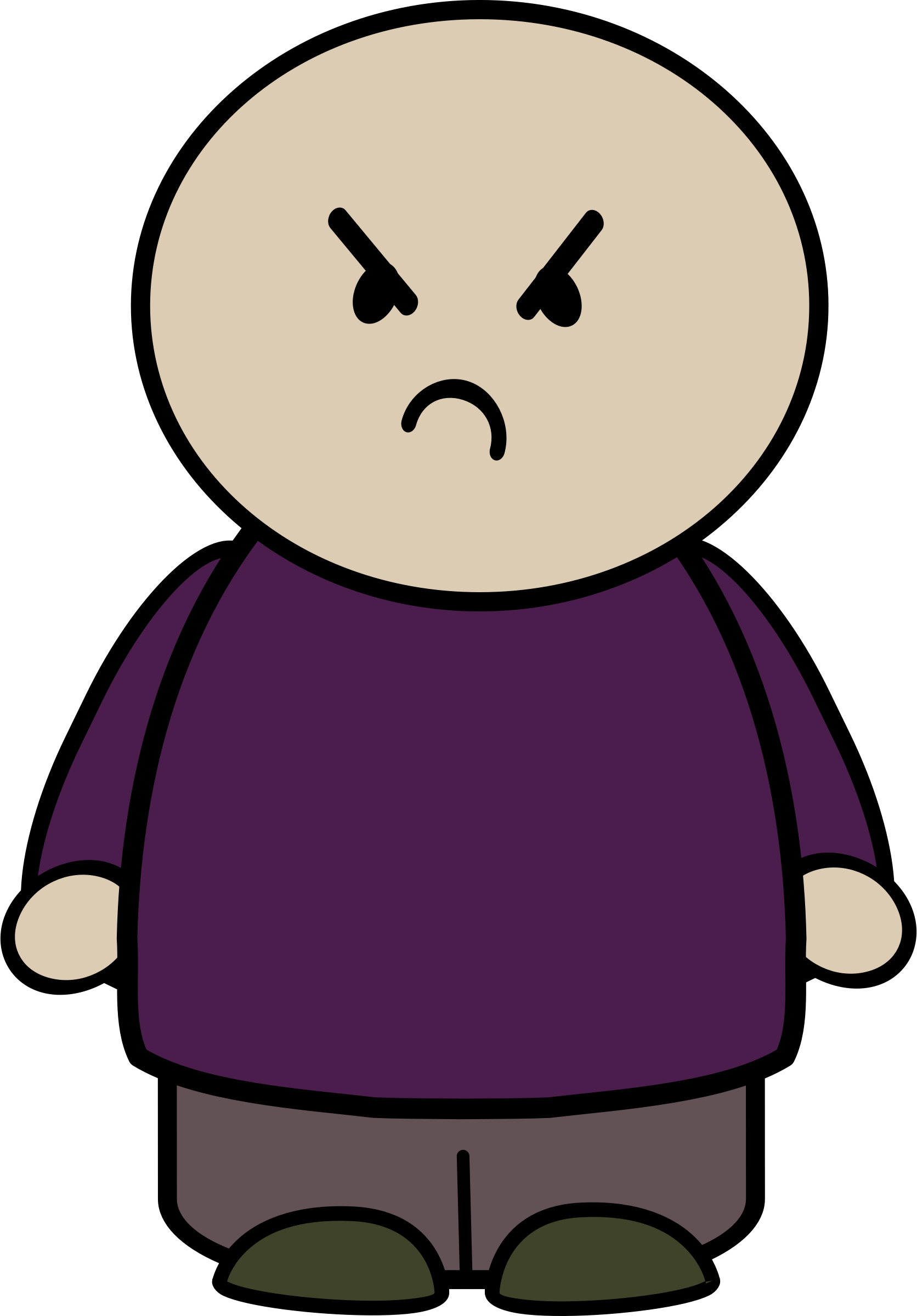A Cartoon Of A Person With A Angry Face