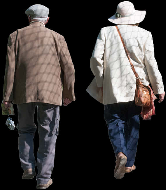 A Man And Woman Walking