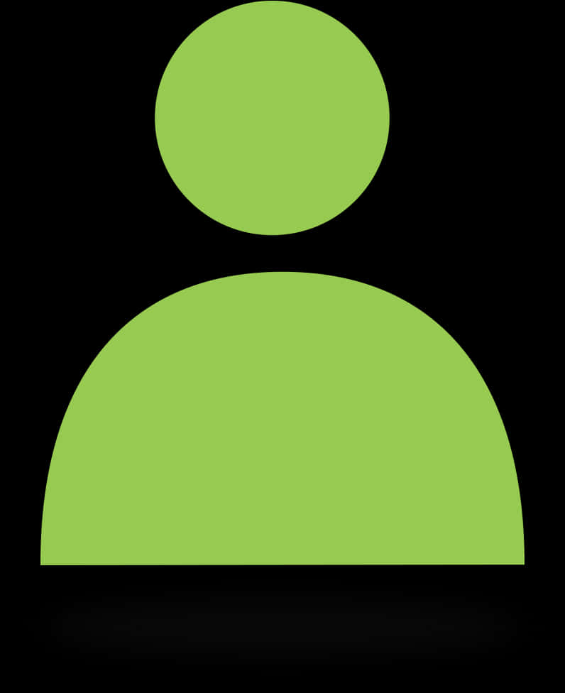 A Green Person Icon On A Black Background