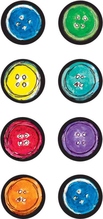 A Group Of Buttons With Different Colors