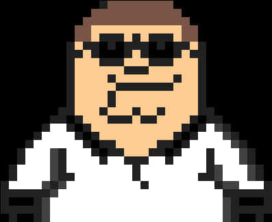 A Cartoon Of A Man Wearing Sunglasses