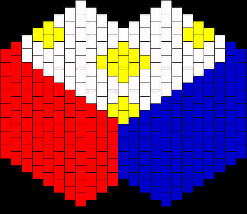 A Heart Shaped Pixelated Flag