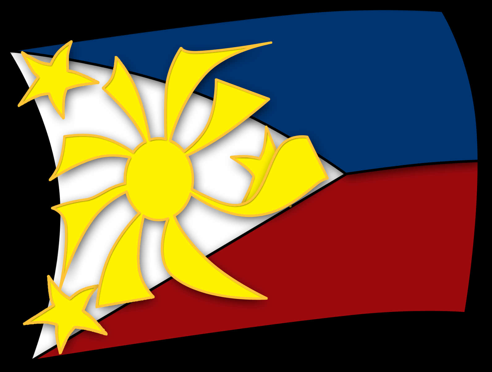 A Flag With A Yellow Sun And Stars