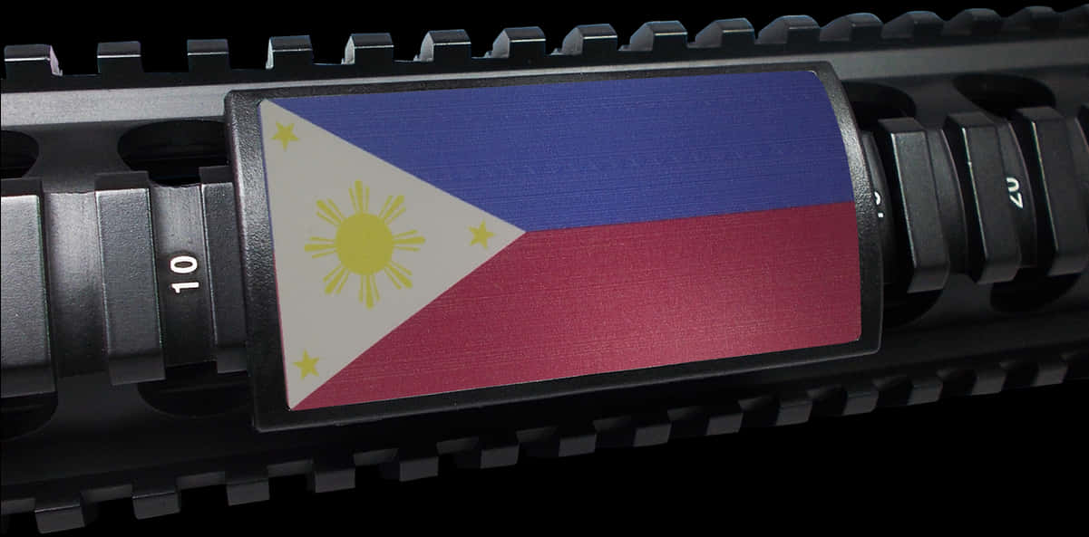 A Rectangular Object With A Flag