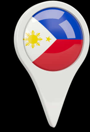 A White Pin With A Flag