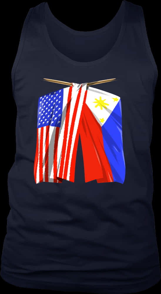 A T-shirt With A Flag