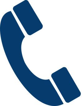 A Blue Phone Icon On A Black Background