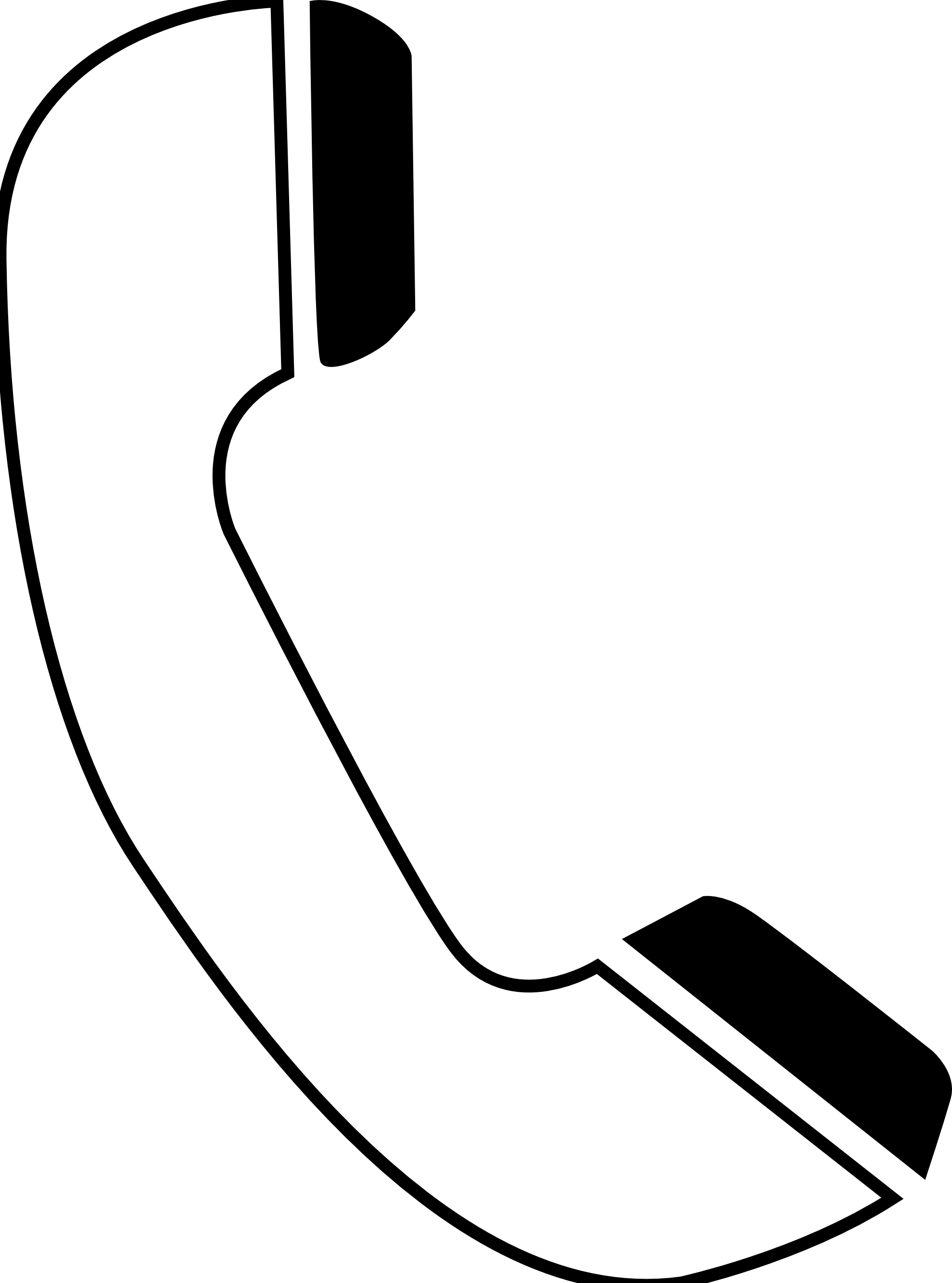A White Phone Receiver On A Black Background