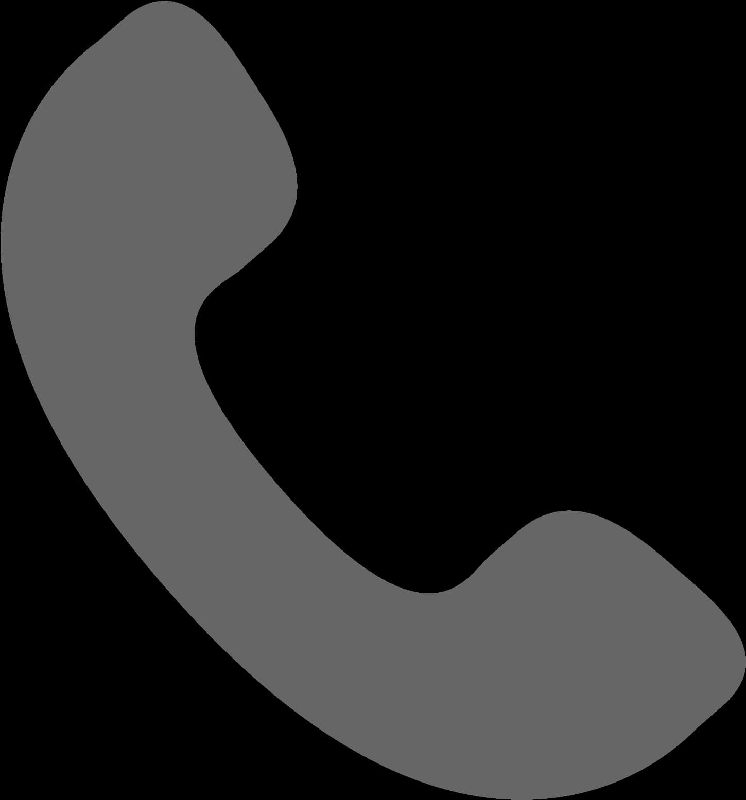 A Grey Telephone Receiver On A Black Background
