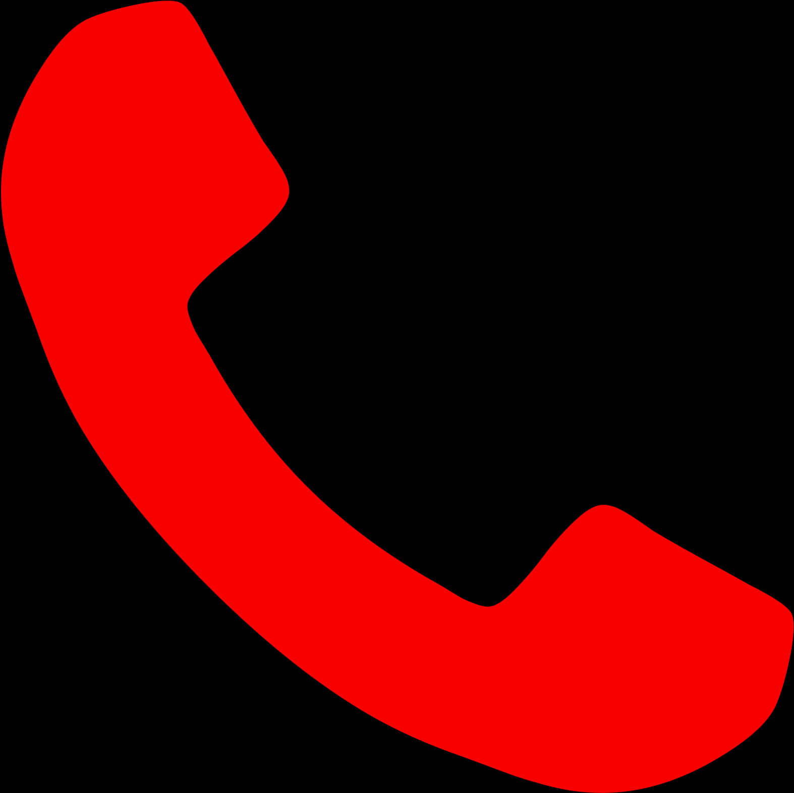 A Red Telephone Receiver On A Black Background