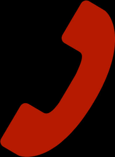 A Red Phone Receiver On A Black Background