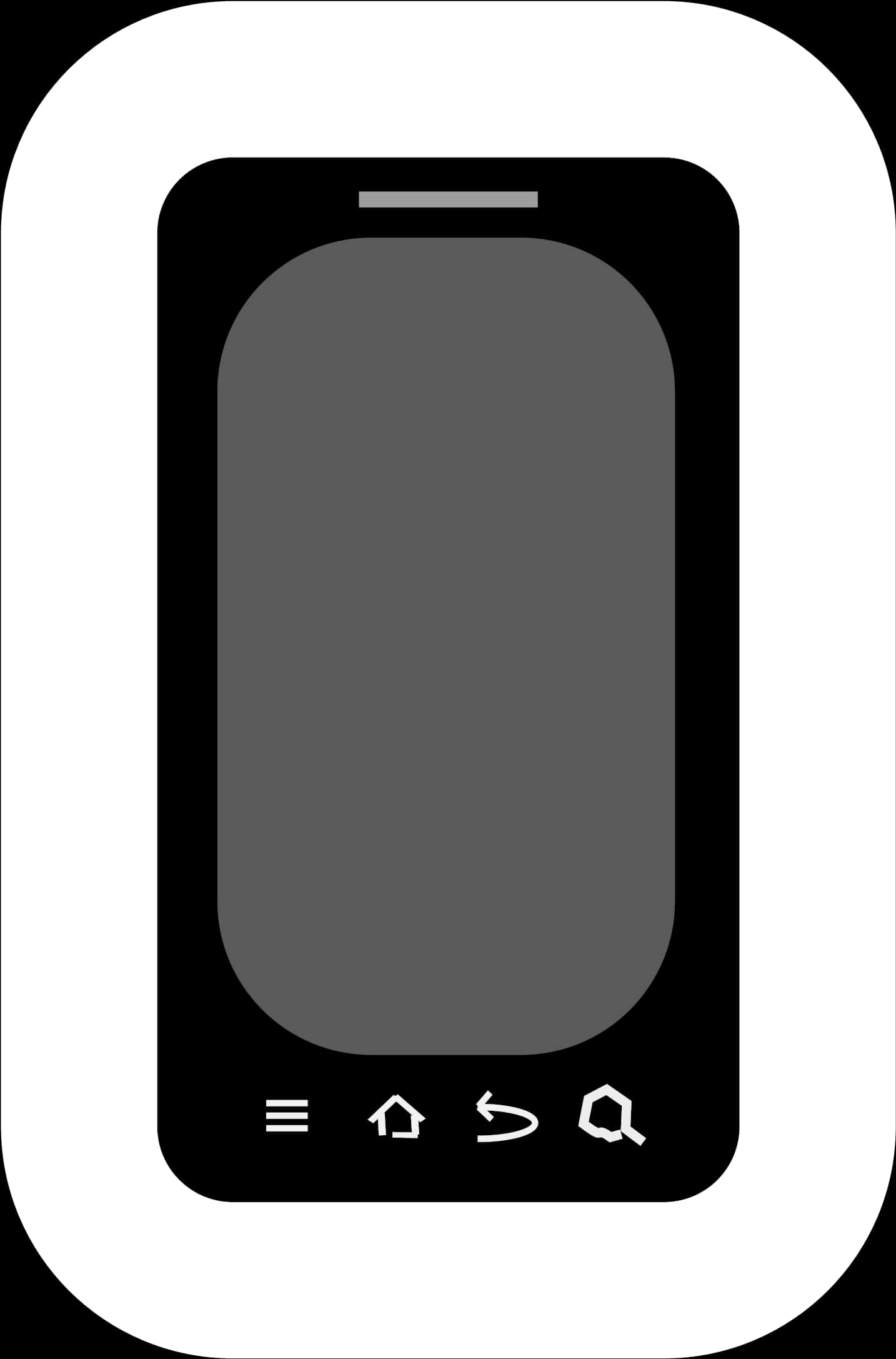 A Black Rectangular Object With A Grey Screen