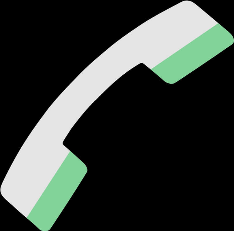 A Green And White Telephone Receiver