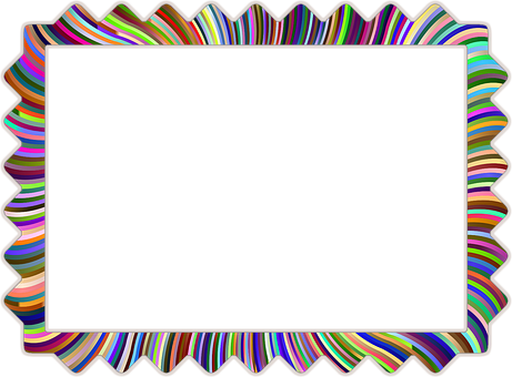 A Black Rectangle With Colorful Stripes