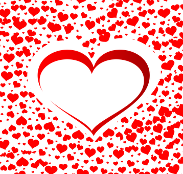 A Heart Shaped Black And Red Object On A Black Background
