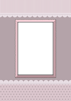 A Picture Frame With Lace Trim