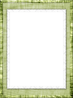 A Green And White Rectangular Frame