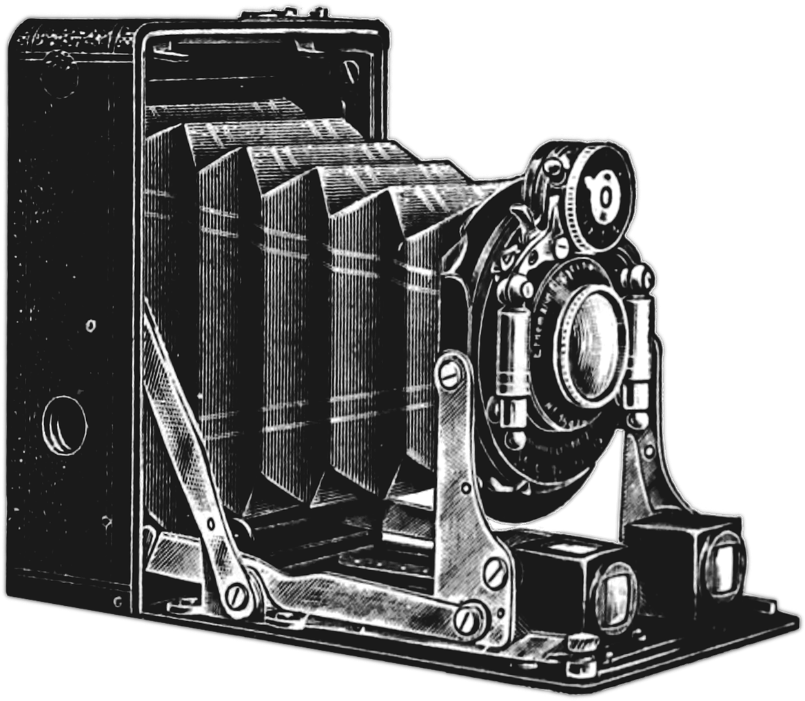 A Black And White Drawing Of A Camera