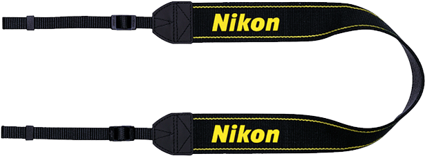 A Black Strap With Yellow Text