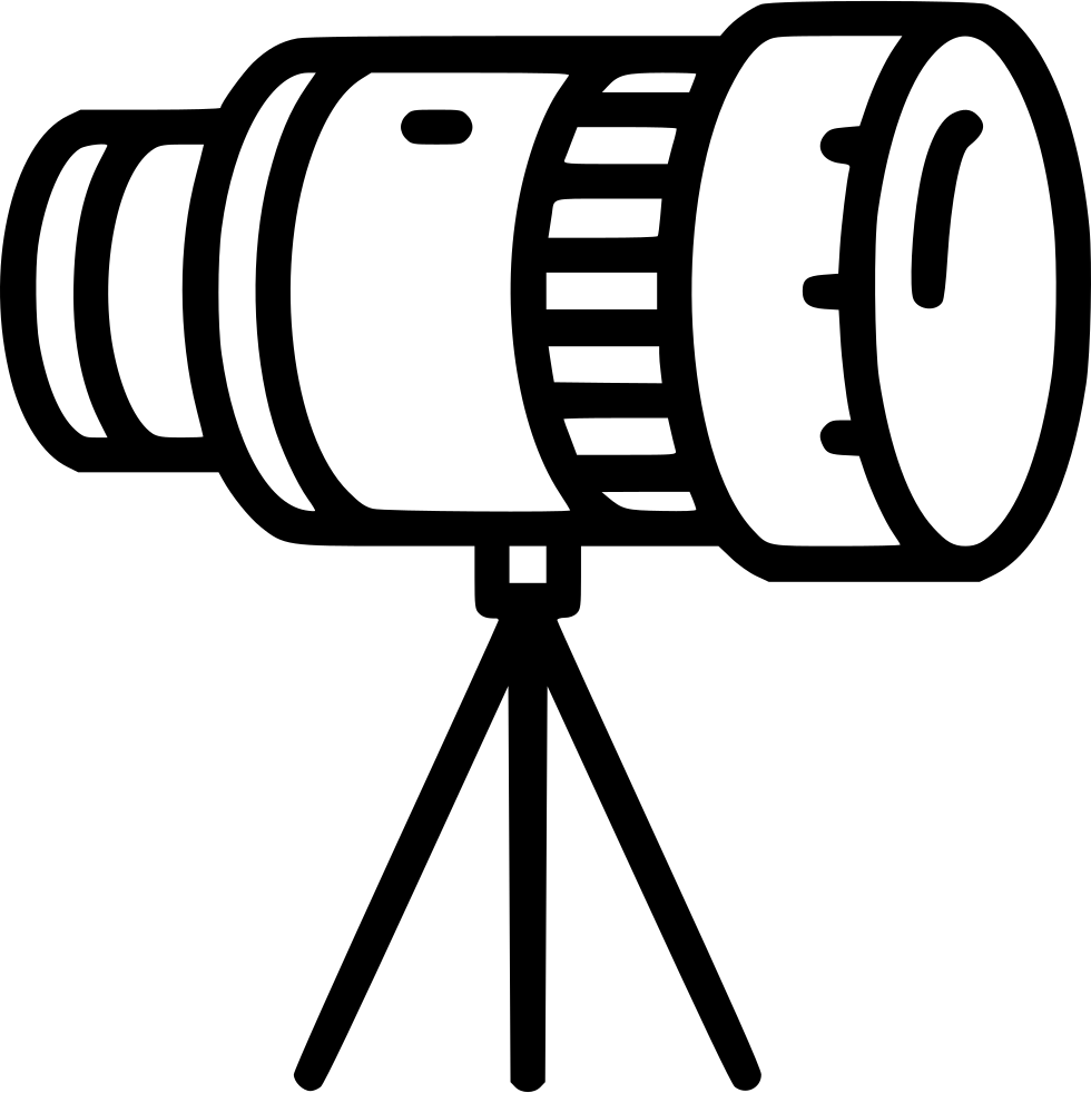 A Black And White Outline Of A Camera