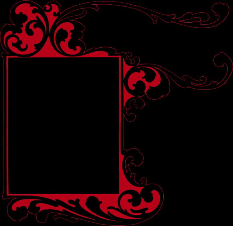 A Red And Black Frame