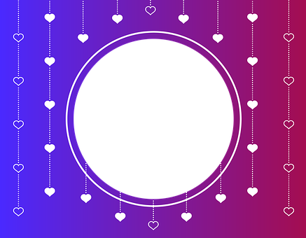 A Circle With Hearts From Strings