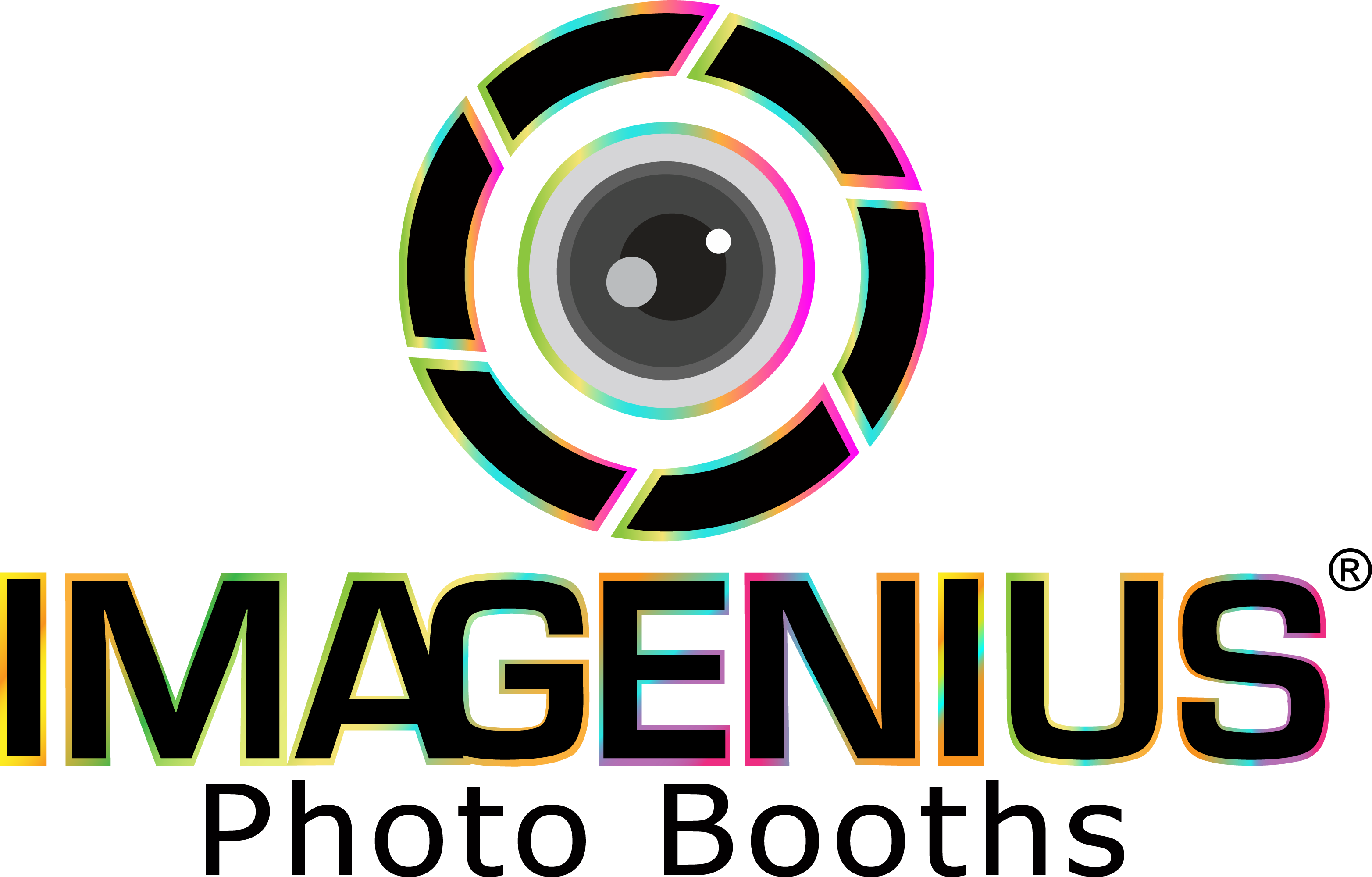 A Logo With A Colorful Circle And A Black Background