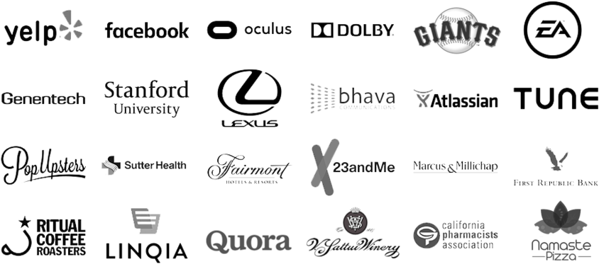 A Group Of Logos On A Black Background