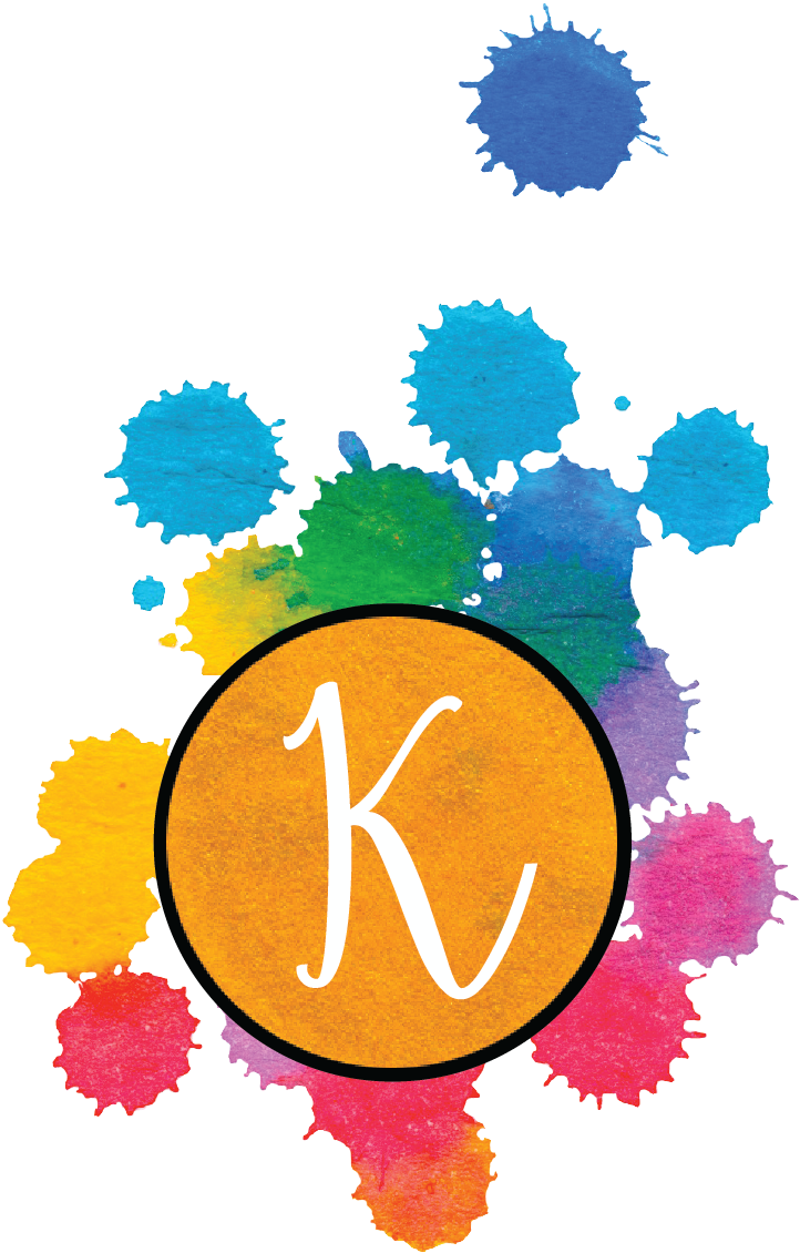 A Colorful Splashes With A Letter K