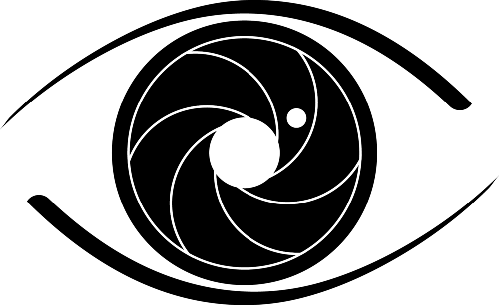 A White Circular Logo With A White Circle In The Center