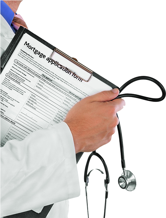 A Doctor Holding A Clipboard With A Stethoscope