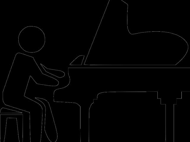 A Person Playing A Piano