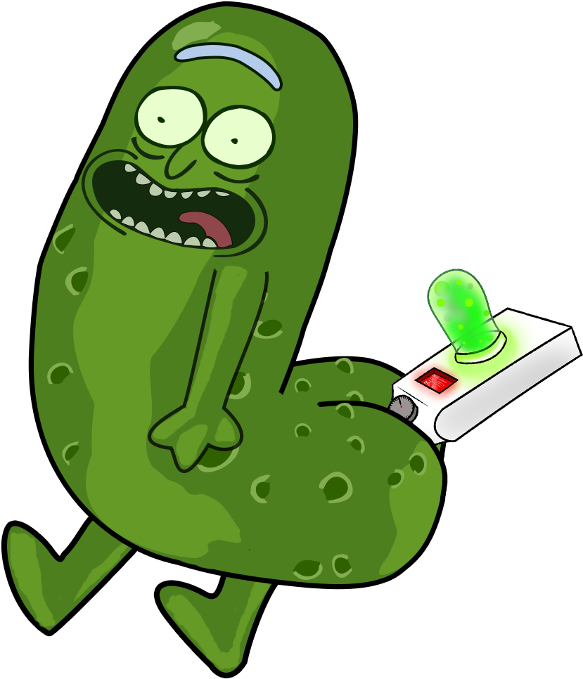A Cartoon Of A Pickle
