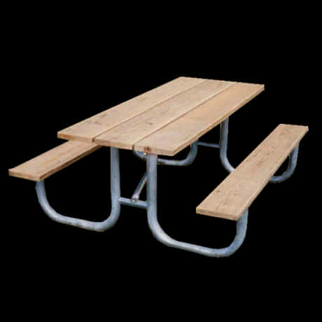 Picnic Table With Metal Legs