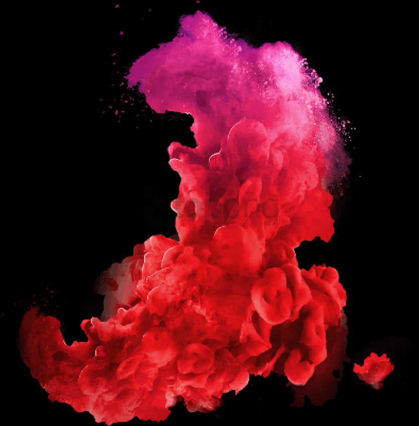 A Red And Purple Smoke