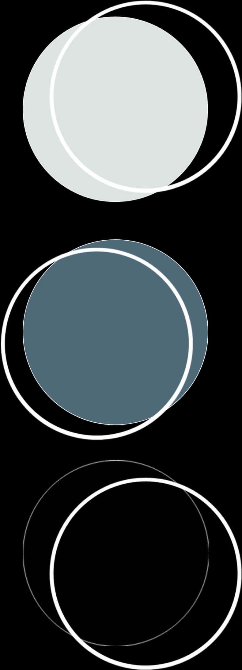 A Blue Circle With White Lines